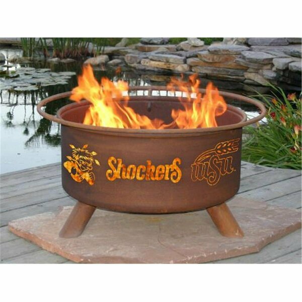 Patioplus Wichita State Fire Pit - Natural Rust - Portable Design PA3721912